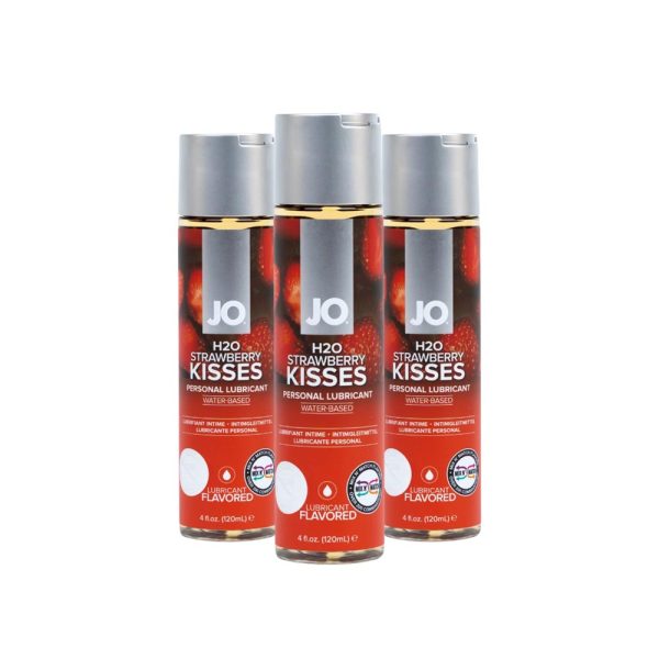 Jo H2O Strawberry Kisses FLavored Lube | Condom Depot