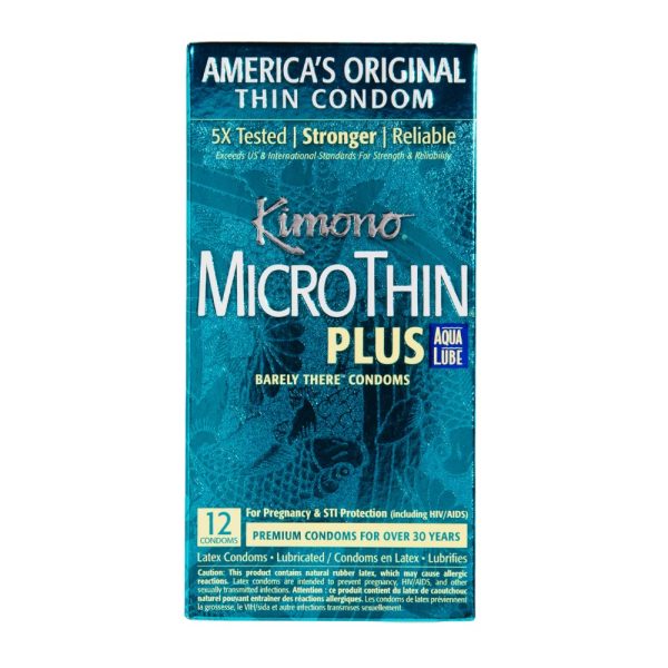 Kimono Microthin Plus Aqualube 12 Box Condom | Condom Depot