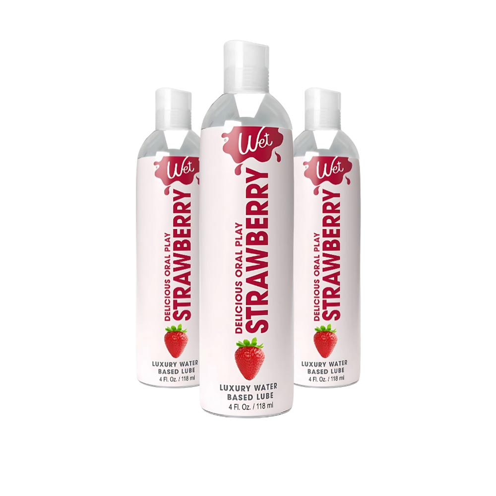 WET Strawberry Oral Play Flavored Lubricant | Condom Depot